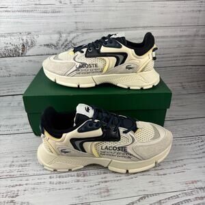 Lacoste L003 Neo Mens Sz 9.5 Sneakers Off White Black
